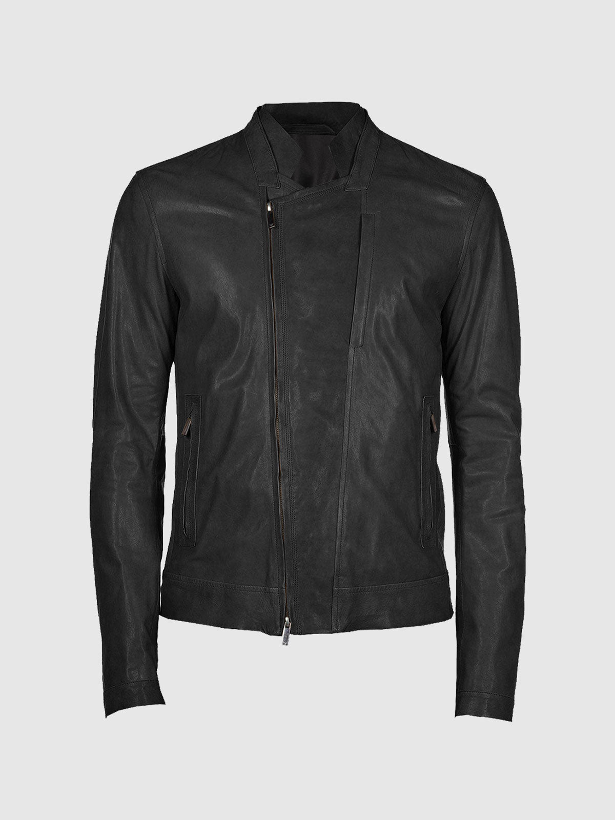 Maverick Men's Black Biker Leather Jacket | Leather Jacket Shop