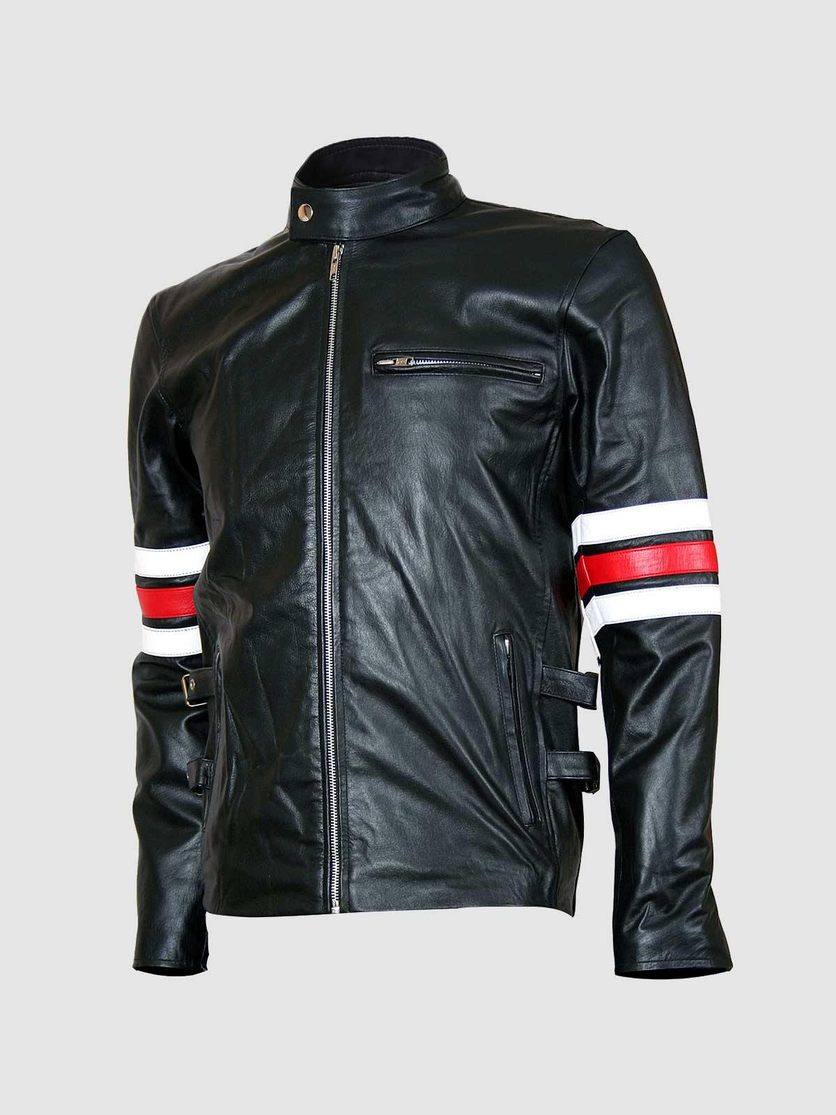 Black Leather Men's Motorcycle Jacket | Leather Jacket Shop